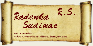 Radenka Sudimac vizit kartica